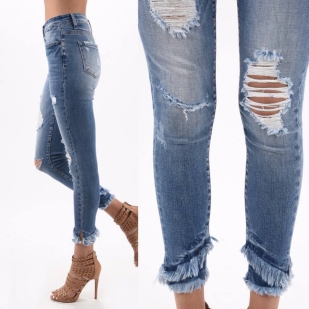 KanCan Distressed Skinny denim  Jeans - Picture 4 of 4